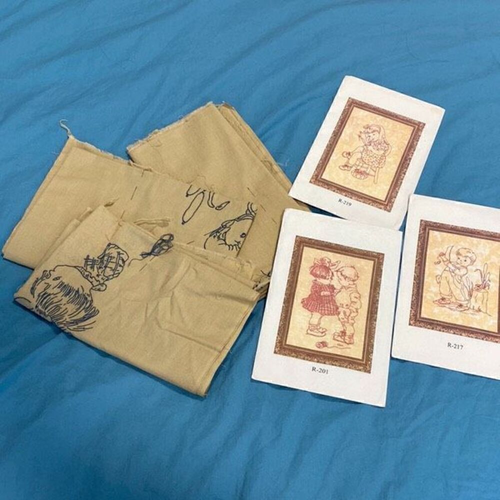 Lakadaisies Filk Art Embroidery Kit Vintage R-201 R-217 R-219
